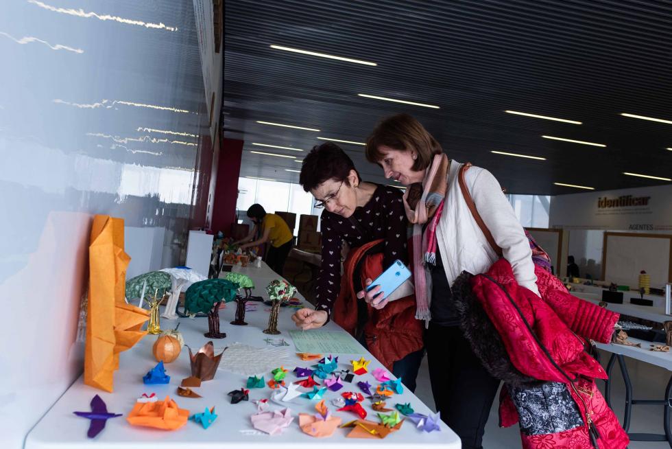 La exposición de origami en Etopia, Zaragoza, puede visitarse hasta este domingo