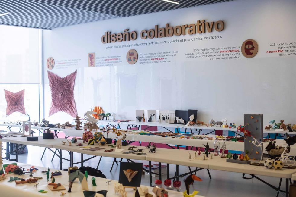 La exposición de origami en Etopia, Zaragoza, puede visitarse hasta este domingo