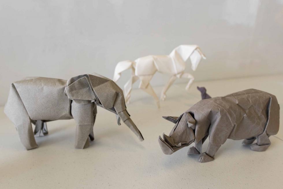 La exposición de origami en Etopia, Zaragoza, puede visitarse hasta este domingo