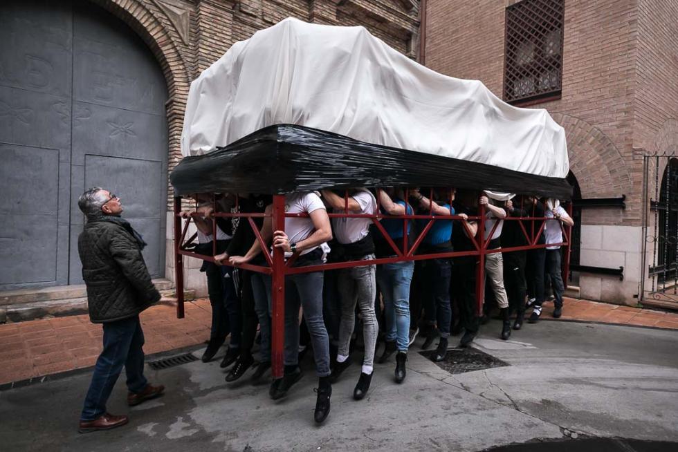 La cofrafía de La Humildad prepara la Semana Santa