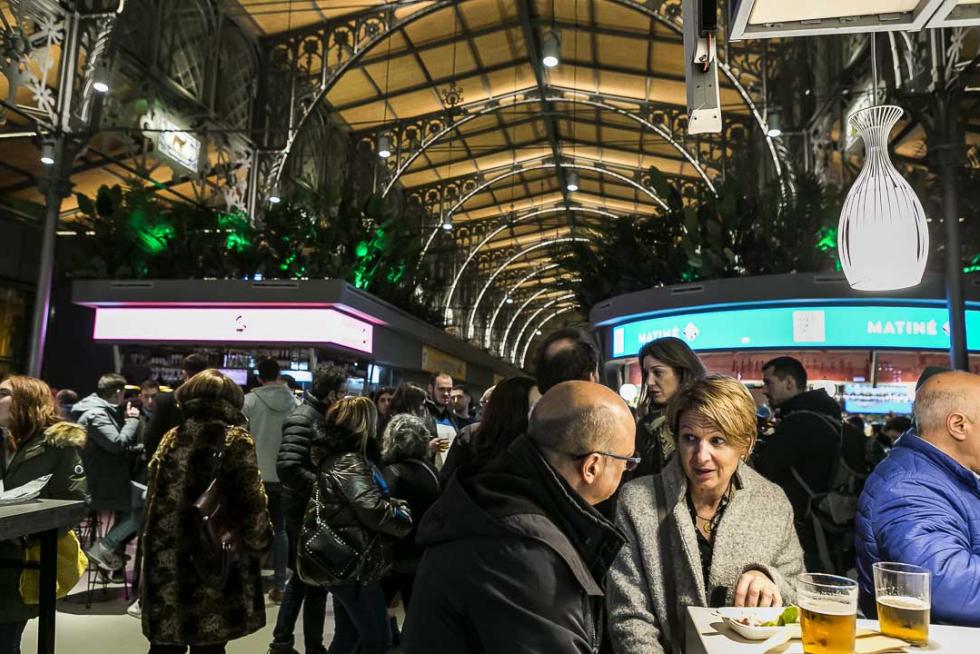 Ocio nocturno en el Mercado Central de Zaragoza.