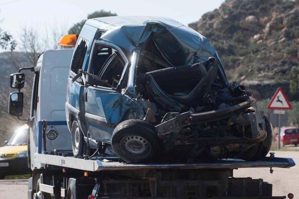 Accidente en la A-230 en Caspe