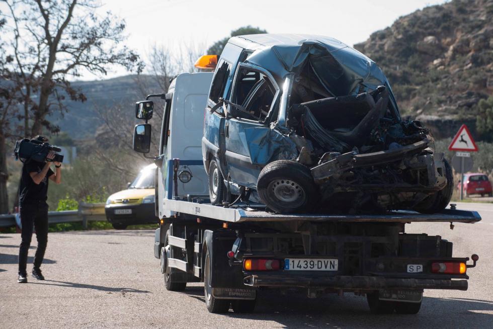Accidente en la A-230 en Caspe