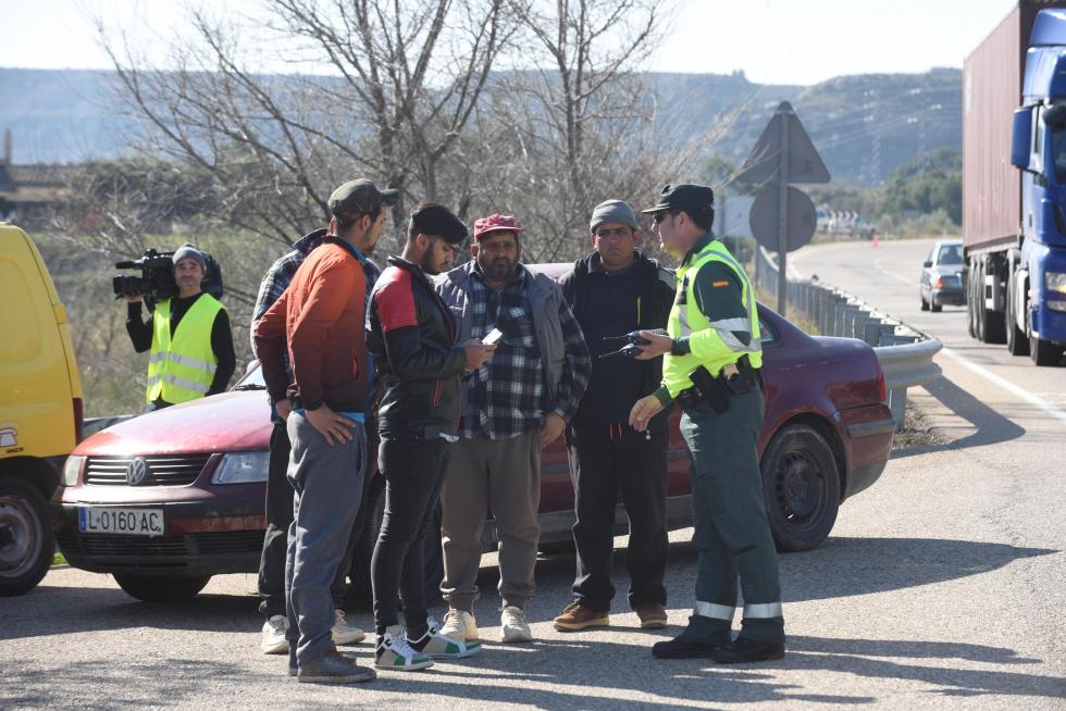 Accidente en la A-230 en Caspe