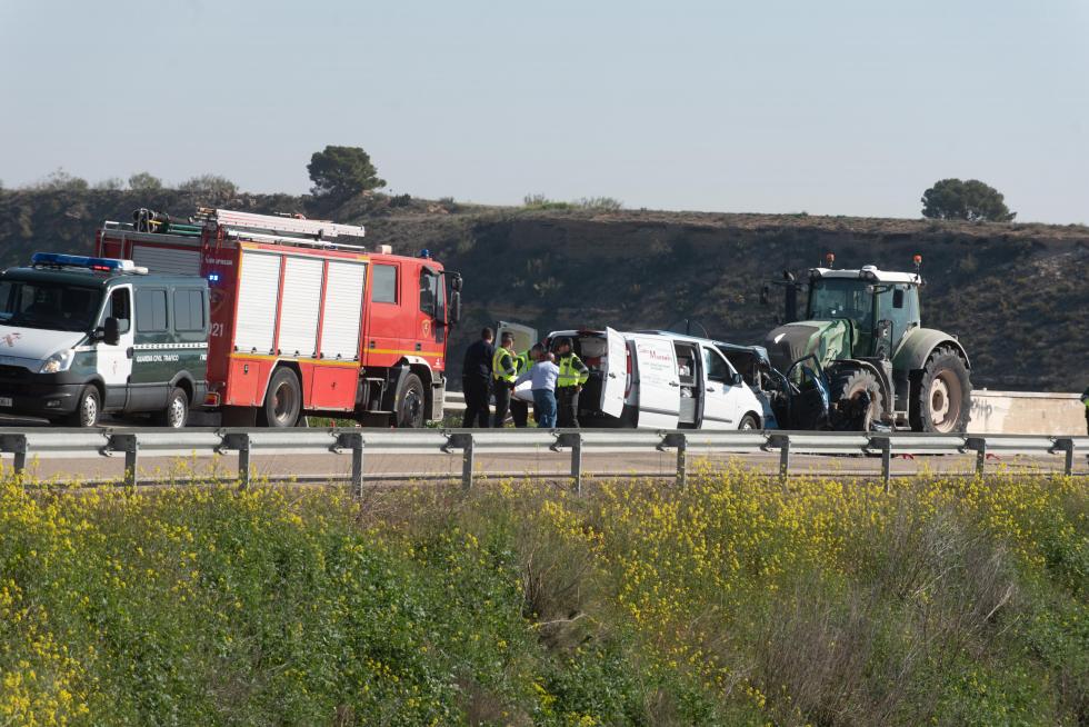 Accidente en la A-230 en Caspe