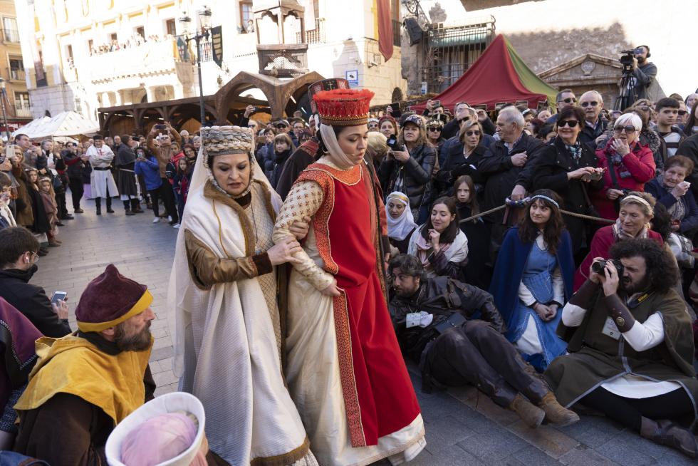 Representacion de la escena de la boda de Isabel de Segura y don pedro de Azagra