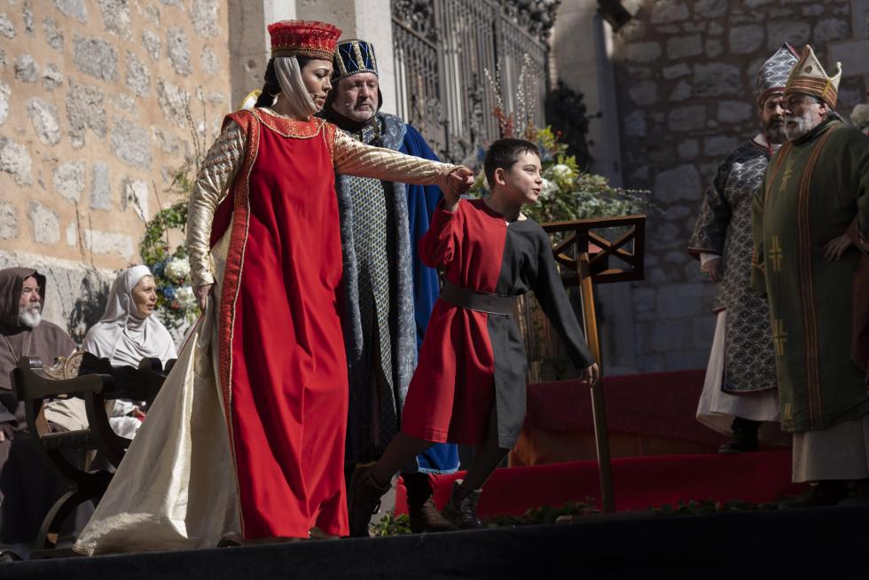 Representacion de la escena de la boda de Isabel de Segura y don pedro de Azagra