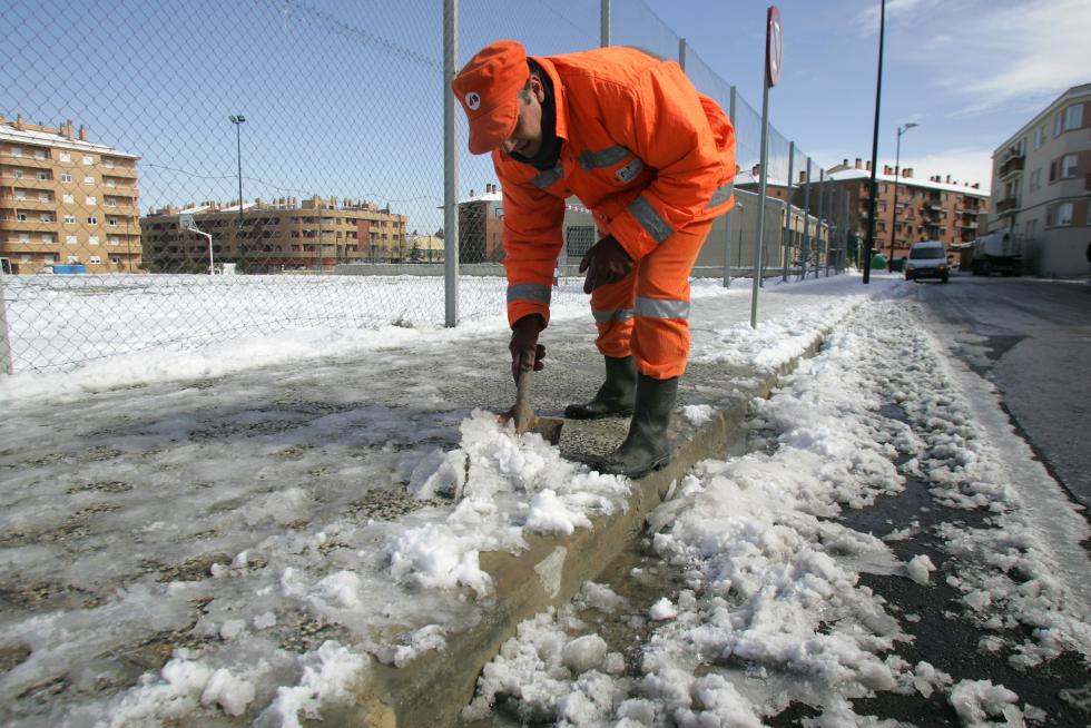 Neva histórica en Zaragoza