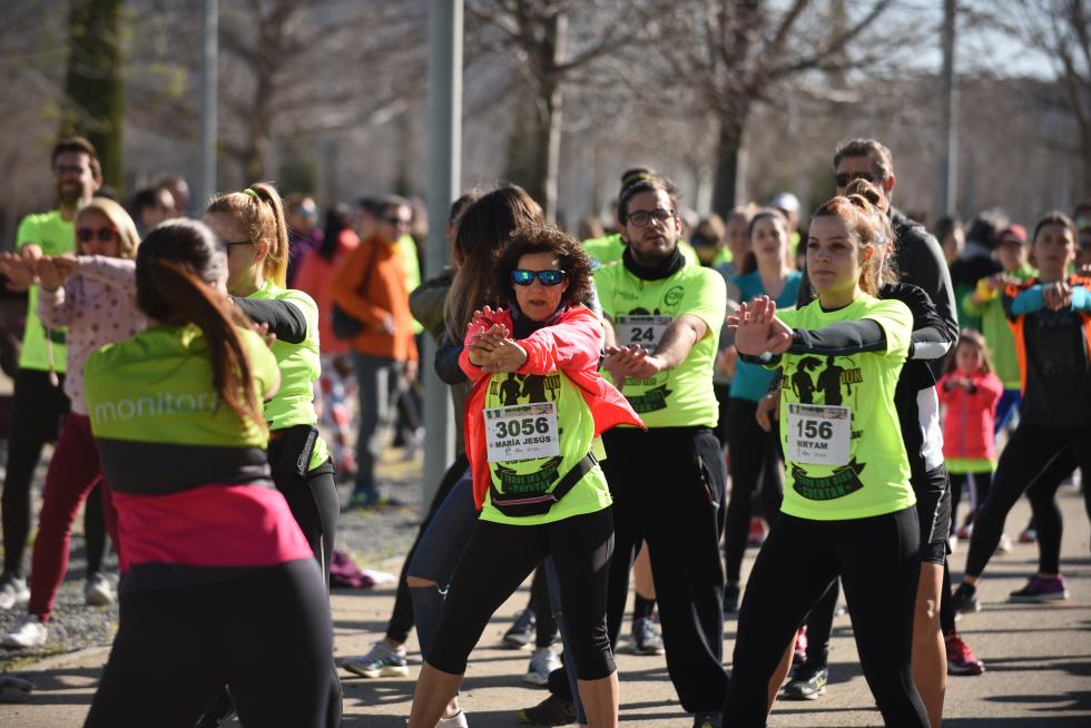 II Carrera y caminata solidaria por la Igualdad organizada por CSIF en el Parque del Agua en Zaragoza