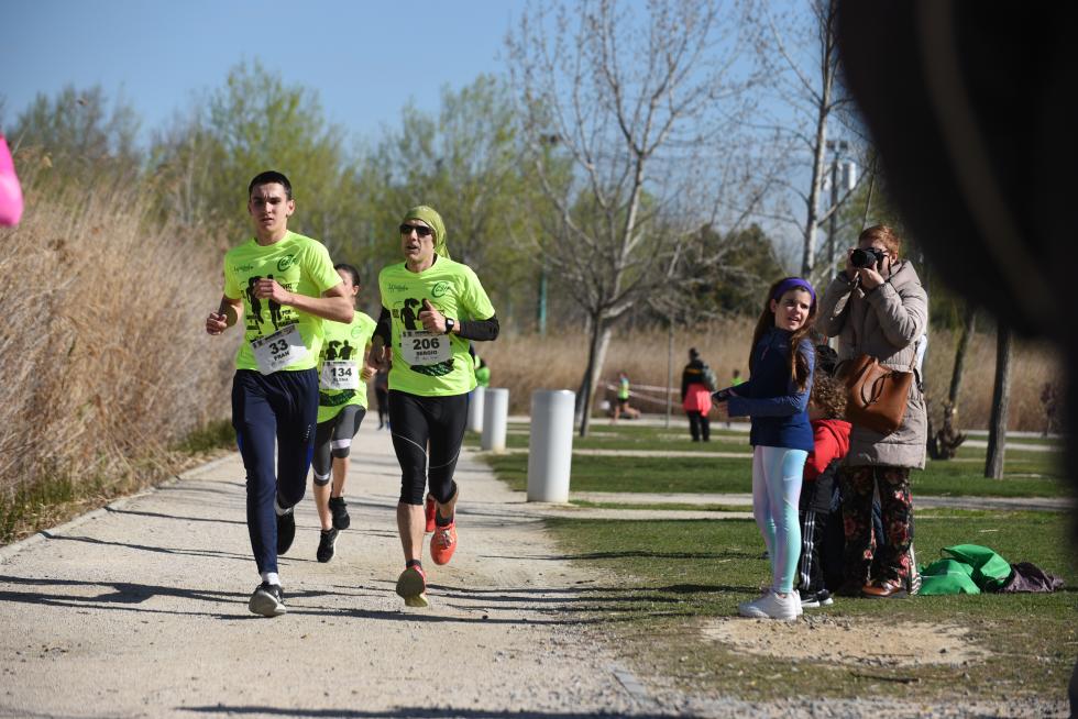 II Carrera y caminata solidaria por la Igualdad organizada por CSIF en el Parque del Agua en Zaragoza