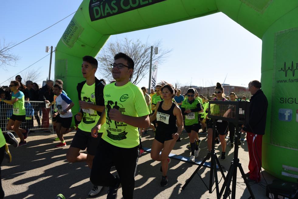 II Carrera y caminata solidaria por la Igualdad organizada por CSIF en el Parque del Agua en Zaragoza