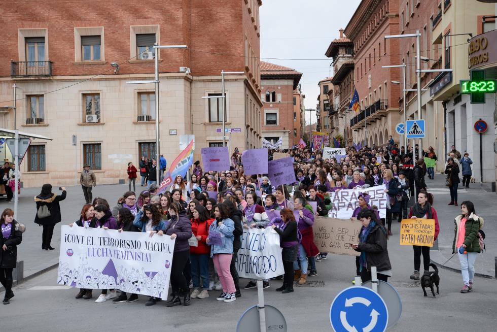 Manifestación feminista del 8-M en Teruel.