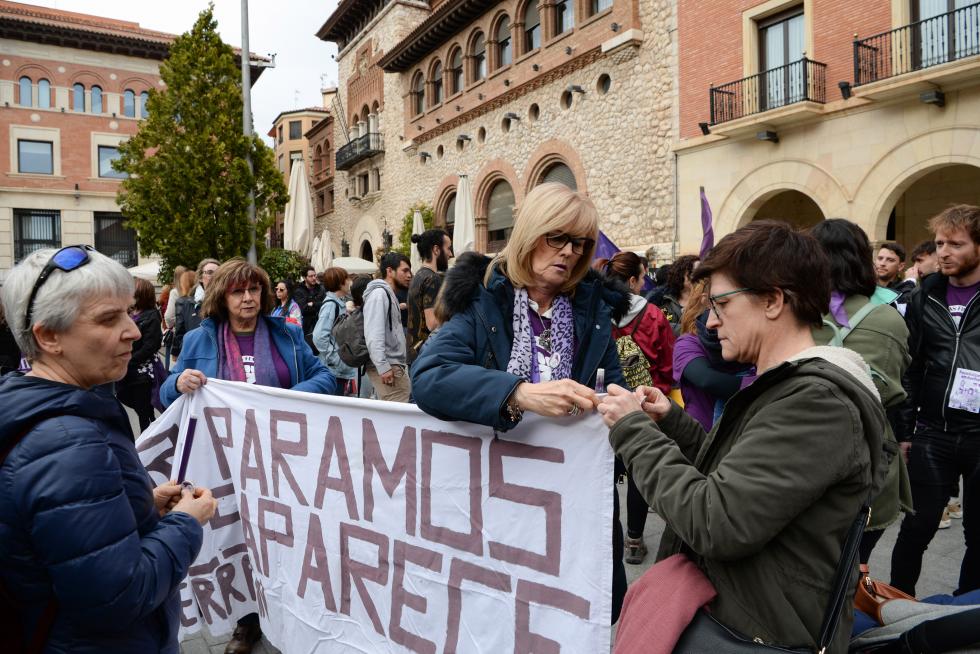 Manifestación feminista del 8-M en Teruel.