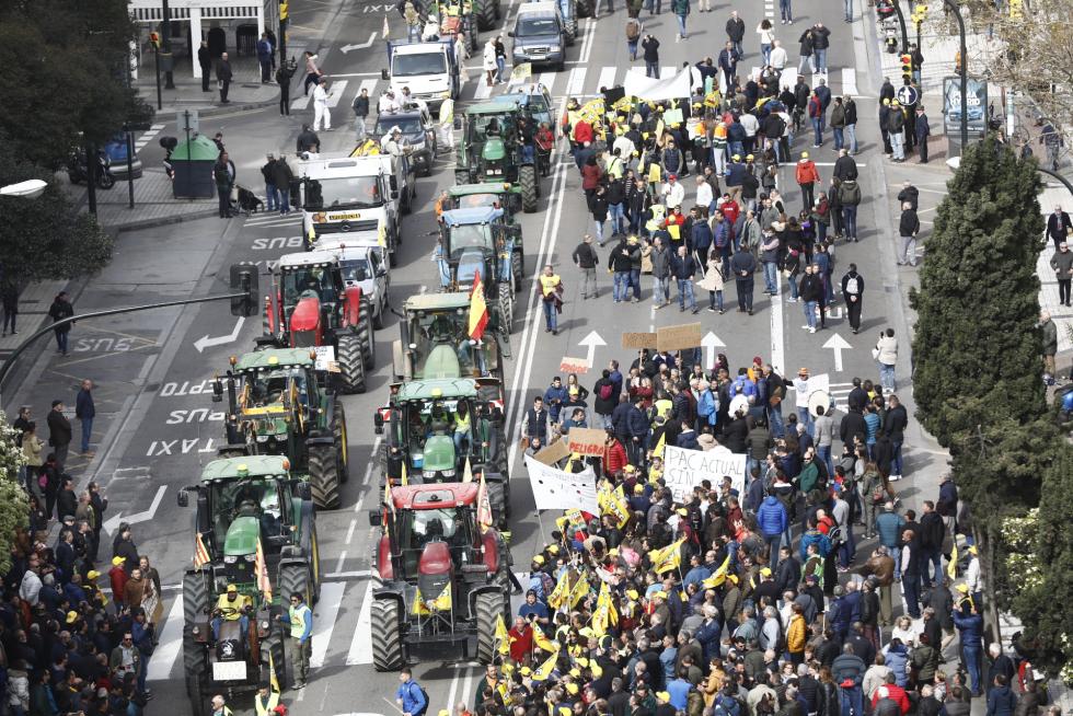 Los tractores toman este martes el centro de Zaragoza