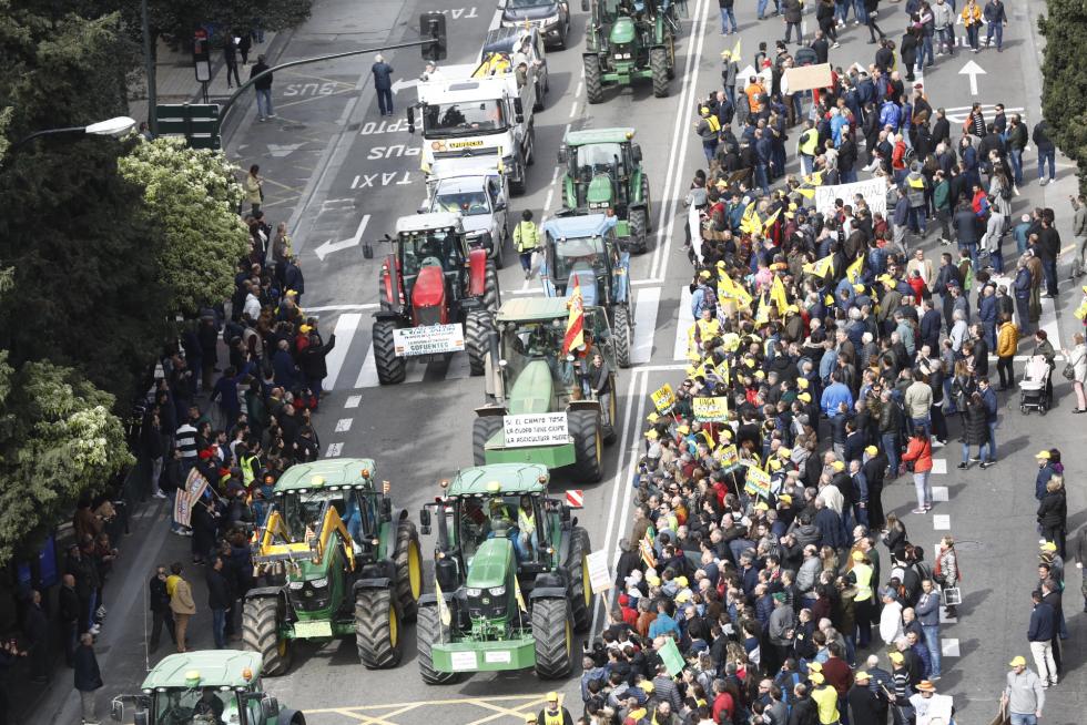 Los tractores toman este martes el centro de Zaragoza
