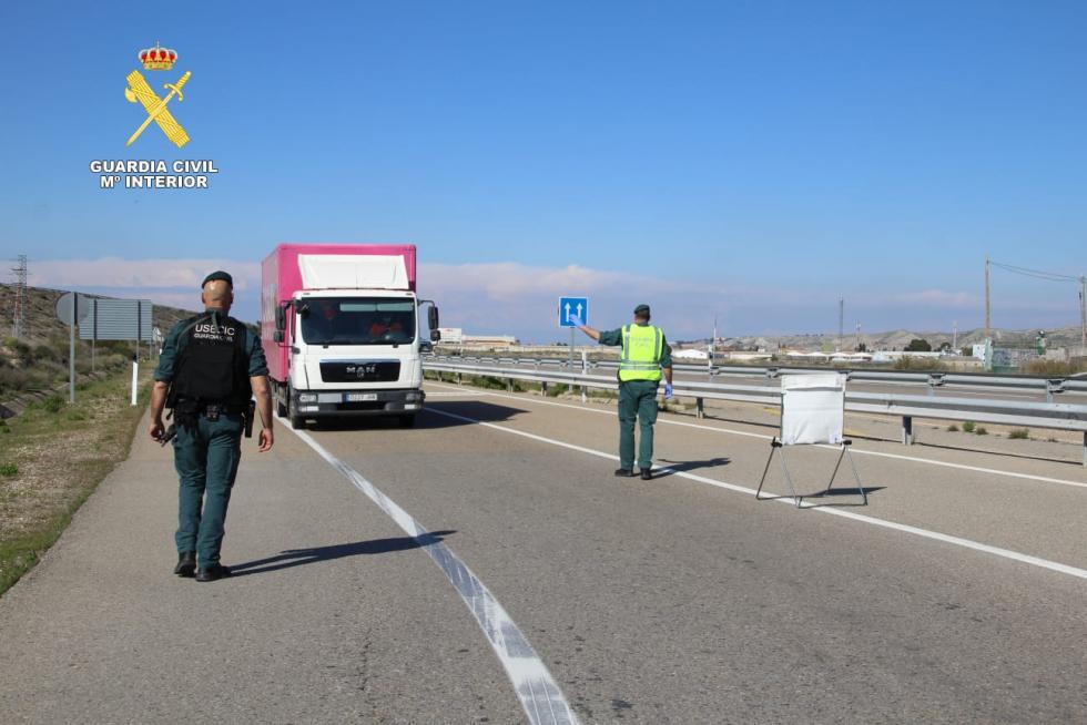 Controles de la Guardia Civil en Aragón