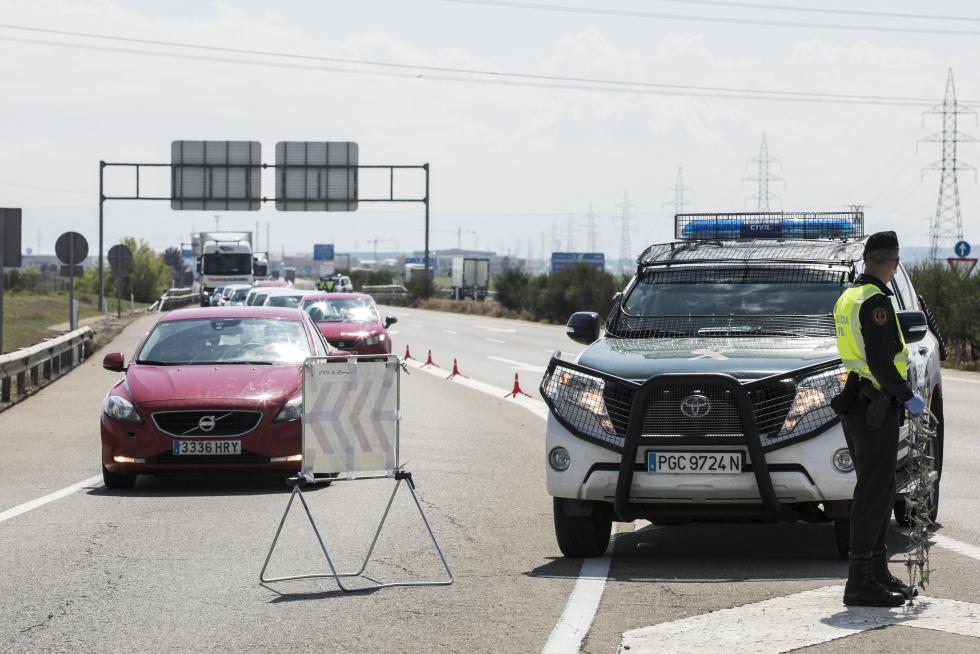 Controles de la Guardia Civil en Aragón