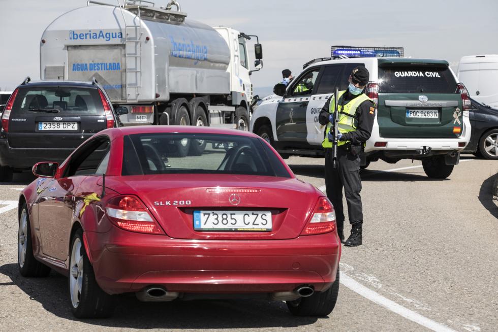 Controles de la Guardia Civil en Aragón