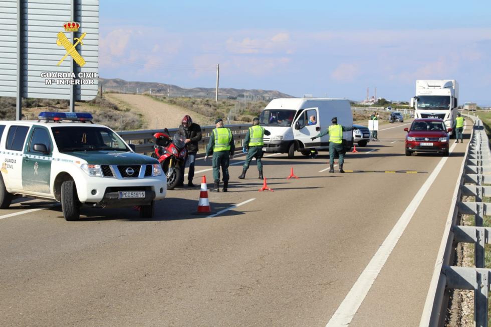 Controles de la Guardia Civil en Aragón