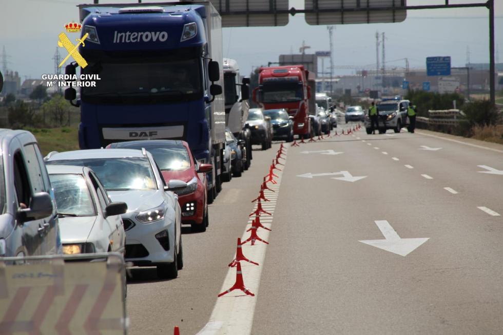 Controles de la Guardia Civil en Aragón