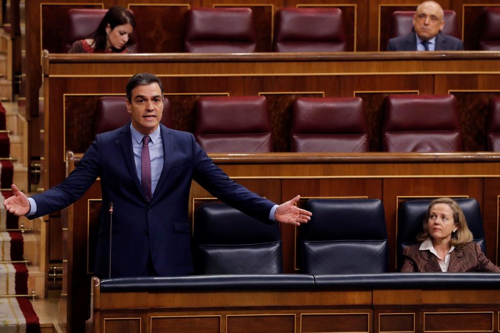 Primera sesión de control al Gobierno desde que se declaró el estado de alarma el pasado 14 de marzo,