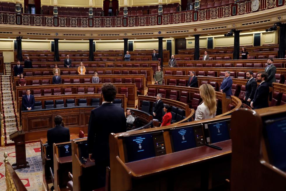 Primera sesión de control al Gobierno desde que se declaró el estado de alarma el pasado 14 de marzo,