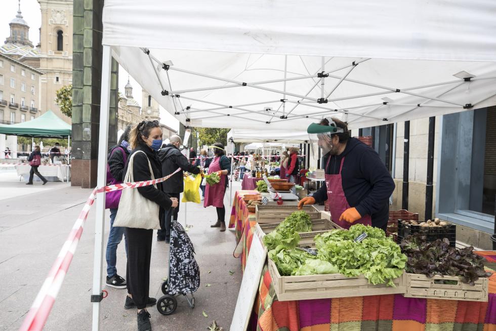 Primer día de apertura de mercadillo agroecológico.