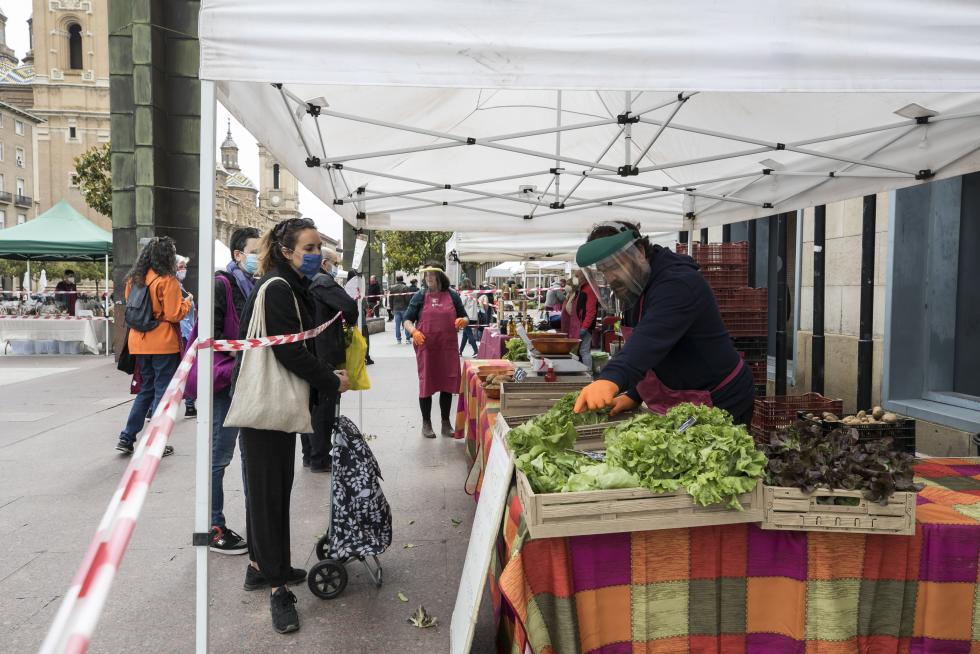 Primer día de apertura de mercadillo agroecológico.