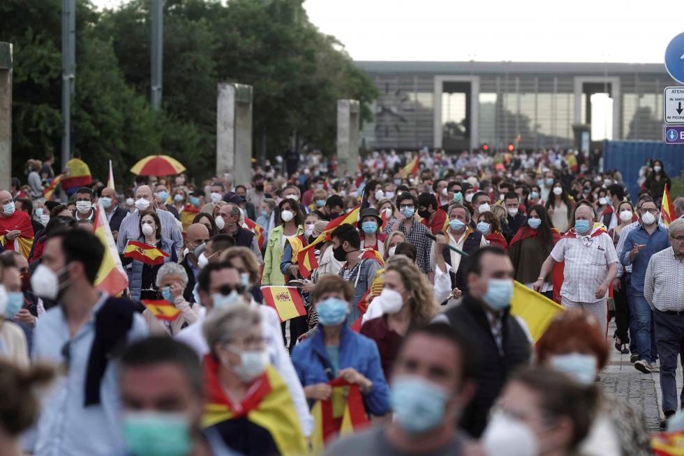 Protestas por la gestión del Gobierno de la crisis sanitaria.