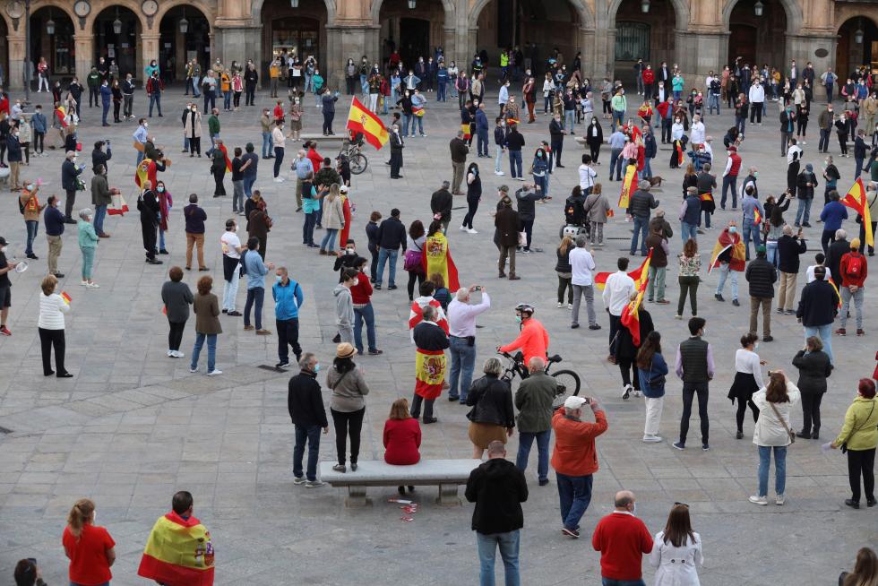 Protestas por la gestión del Gobierno de la crisis sanitaria.