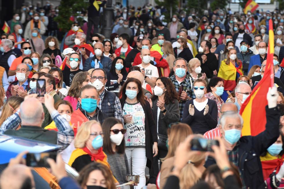 Protestas por la gestión del Gobierno de la crisis sanitaria.