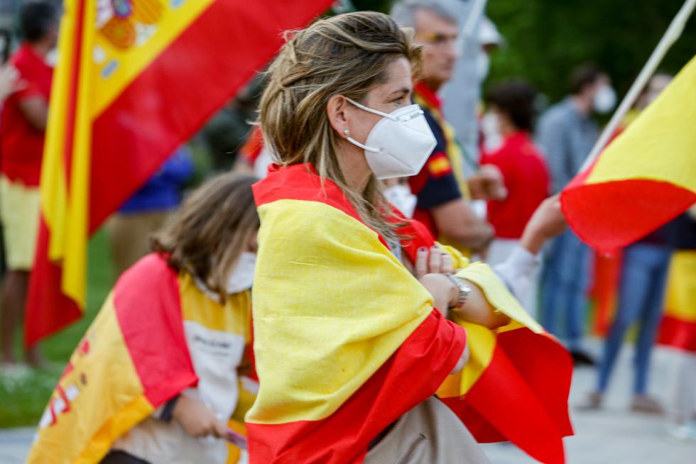 Protestas por la gestión del Gobierno de la crisis sanitaria.