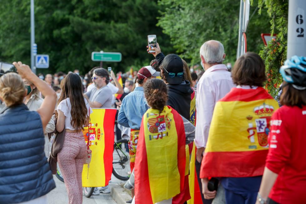 Protestas por la gestión del Gobierno de la crisis sanitaria.