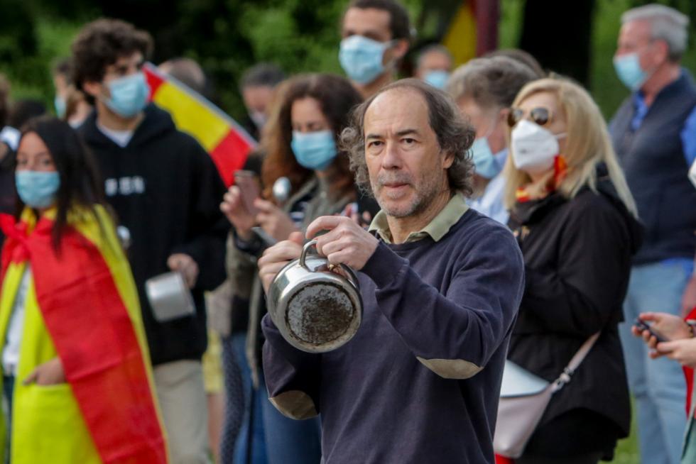 Protestas por la gestión del Gobierno de la crisis sanitaria.