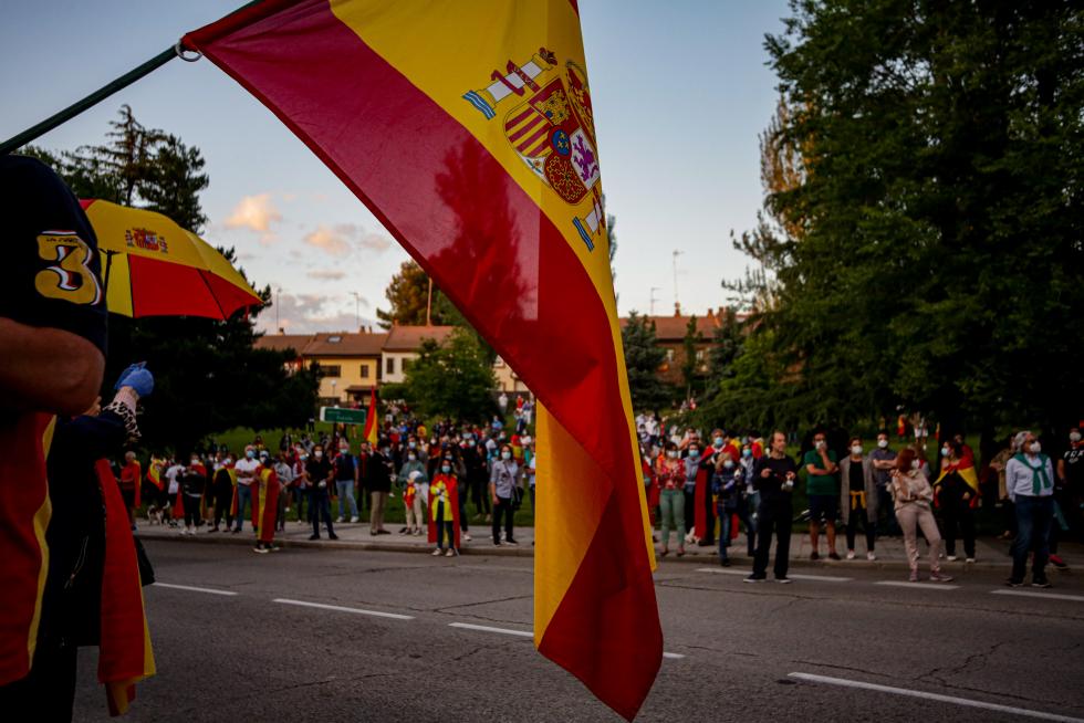 Protestas por la gestión del Gobierno de la crisis sanitaria.