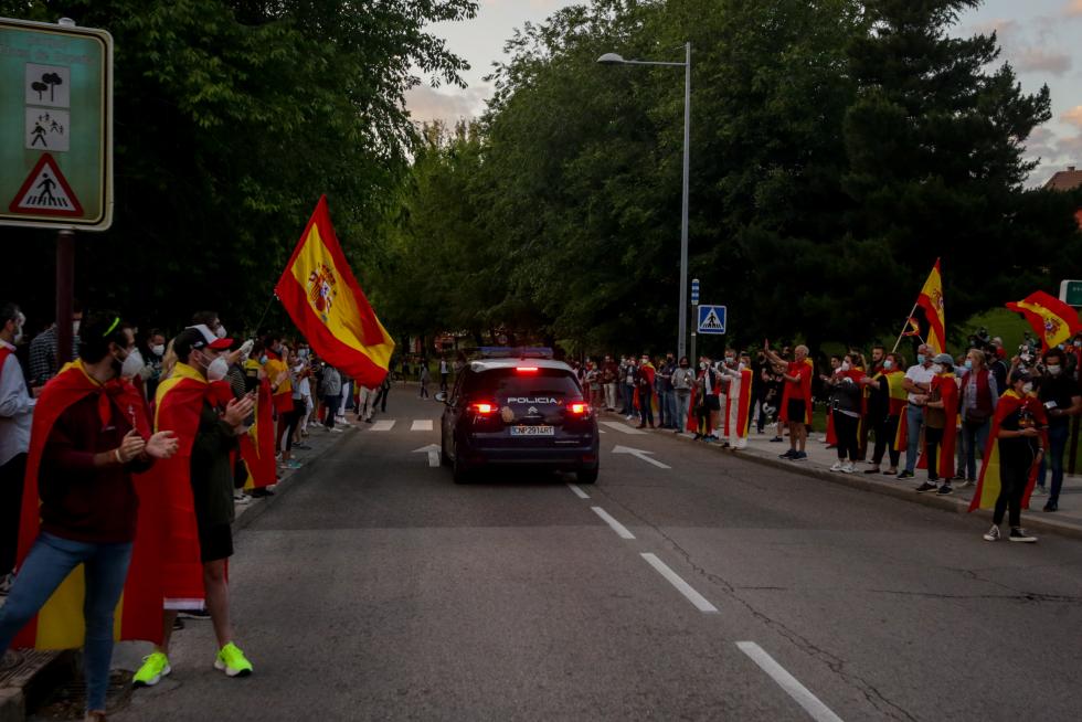 Protestas por la gestión del Gobierno de la crisis sanitaria.