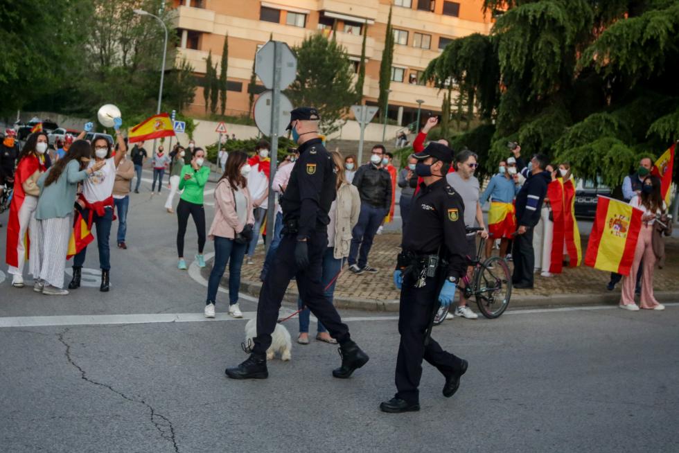 Protestas por la gestión del Gobierno de la crisis sanitaria.