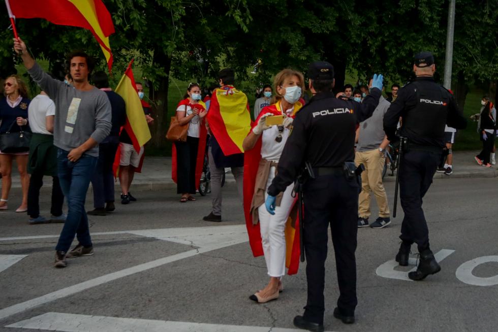 Protestas por la gestión del Gobierno de la crisis sanitaria.