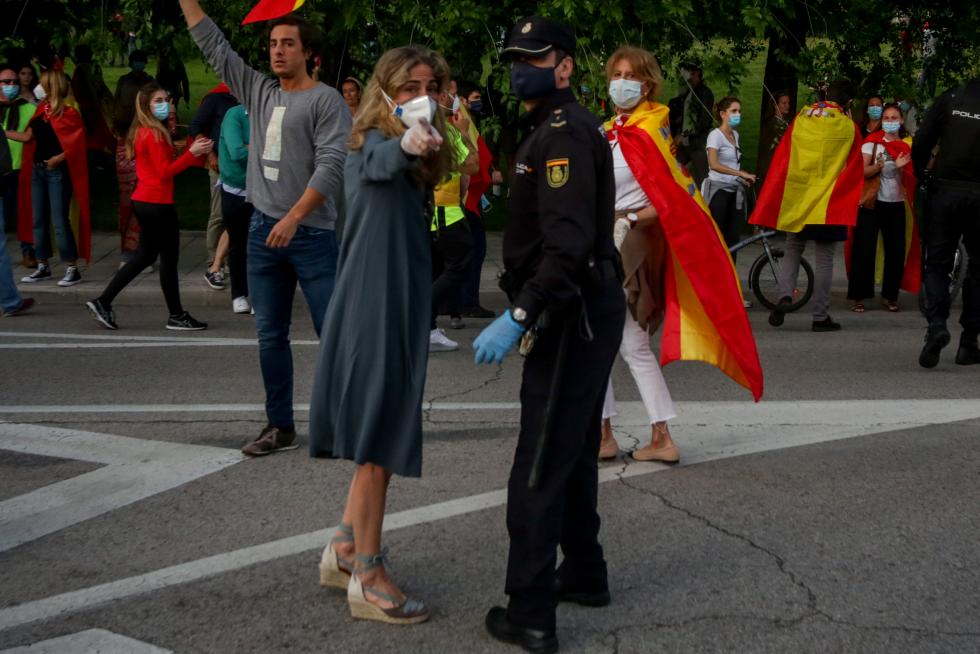 Protestas por la gestión del Gobierno de la crisis sanitaria.