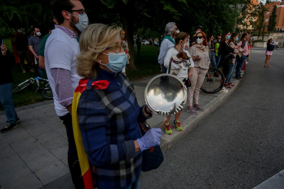 Protestas por la gestión del Gobierno de la crisis sanitaria.