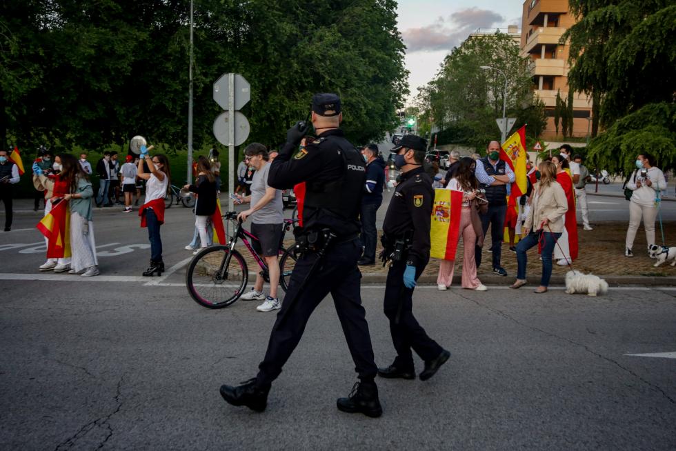 Protestas por la gestión del Gobierno de la crisis sanitaria.