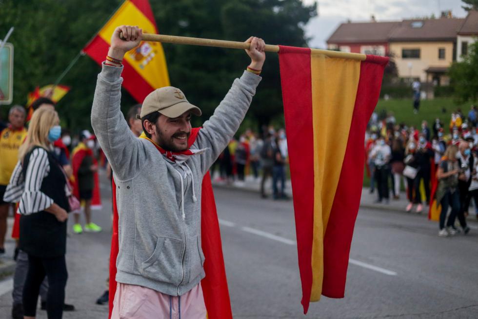 Protestas por la gestión del Gobierno de la crisis sanitaria.