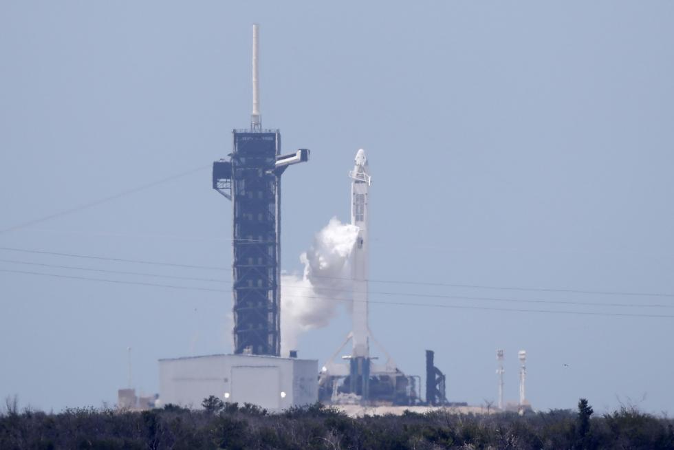 SpaceX Crew Dragon Demo2 manned space mission priro to launch from Kennedy Space Center