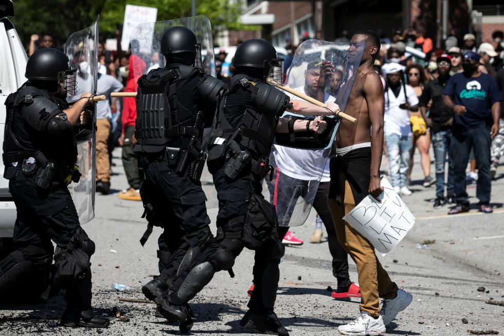 Protesters rally after the death of George Floyd