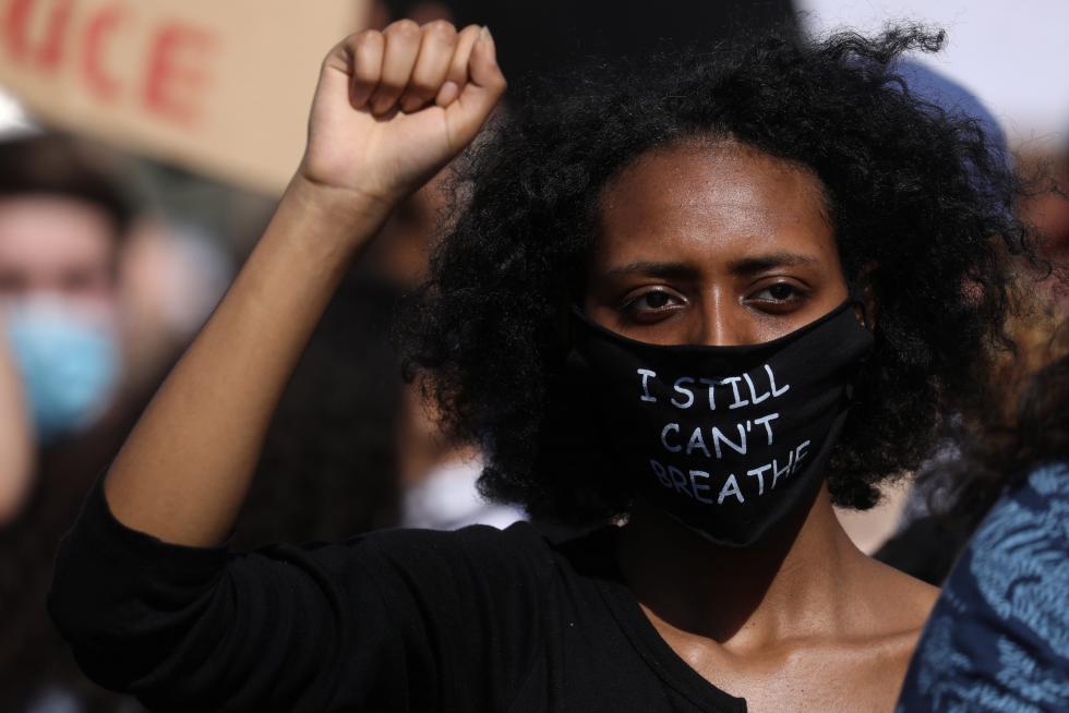Protests against the death in Minneapolis police custody of George Floyd in Saint Paul