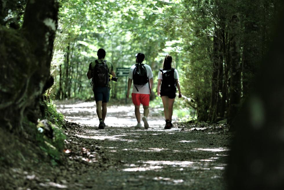 Visitantes en el Parque de Ordesa este sábado.
