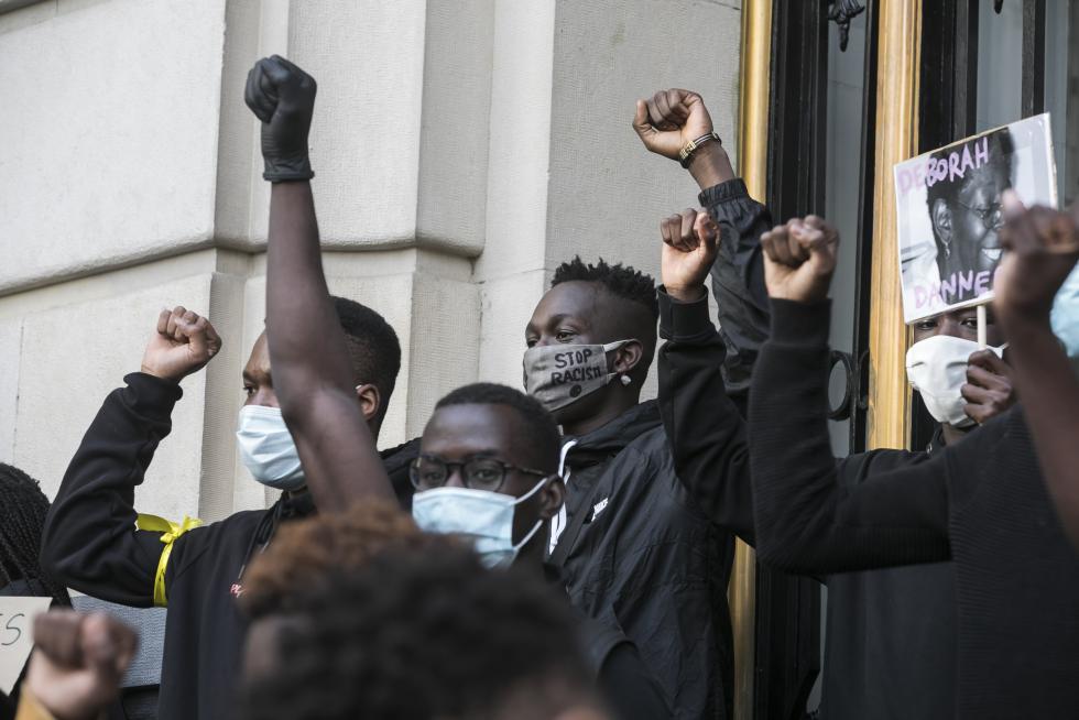 Manifestación contra el racismo en Zaragoza.