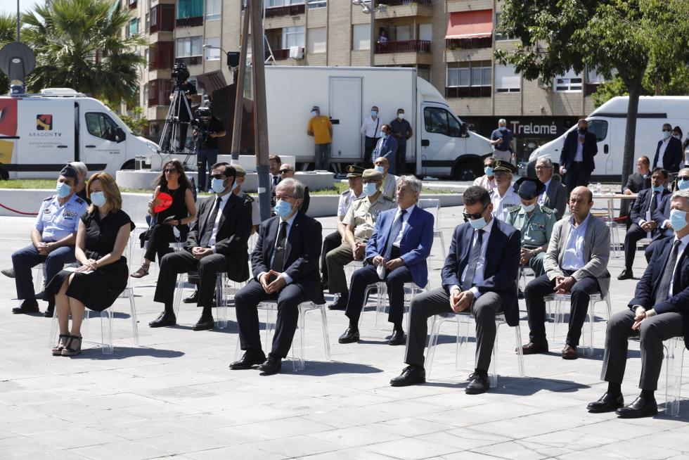 Homenaje en Zaragoza a las víctimas de la pandemia.