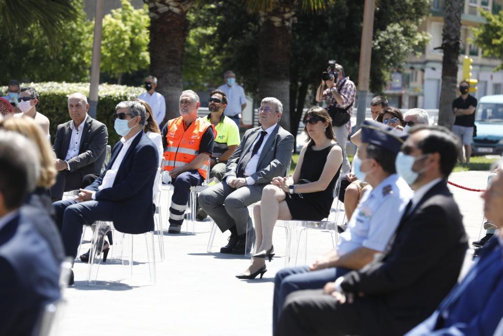 Homenaje en Zaragoza a las víctimas de la pandemia.