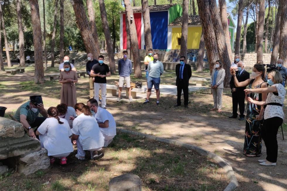 Homenaje a las víctimas del coronavirus en Fraga.